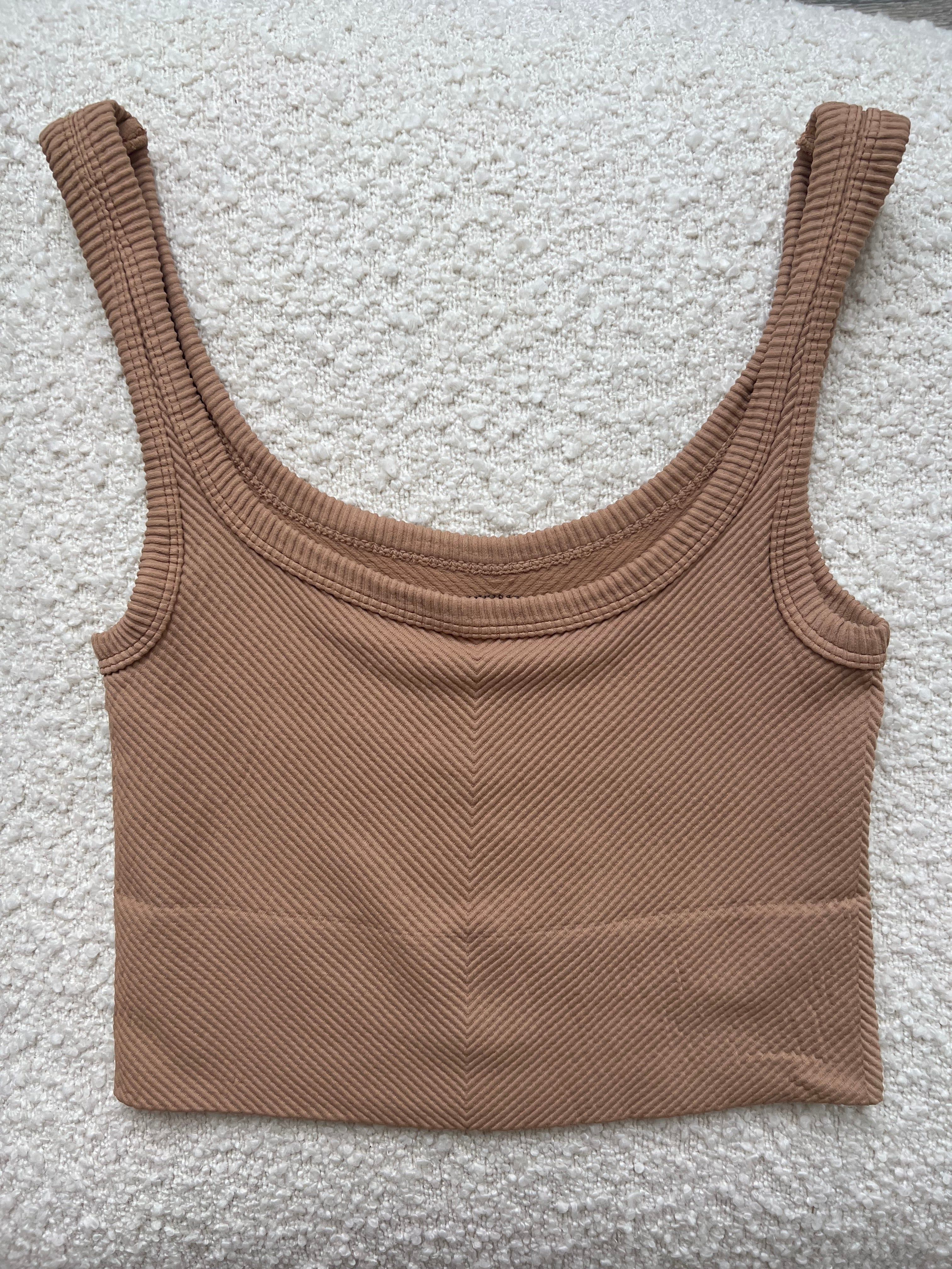 Everyday Detailed Ribbed Tanktop Sand Beige sold by Sunkissed Coconut product image thumbnail 2