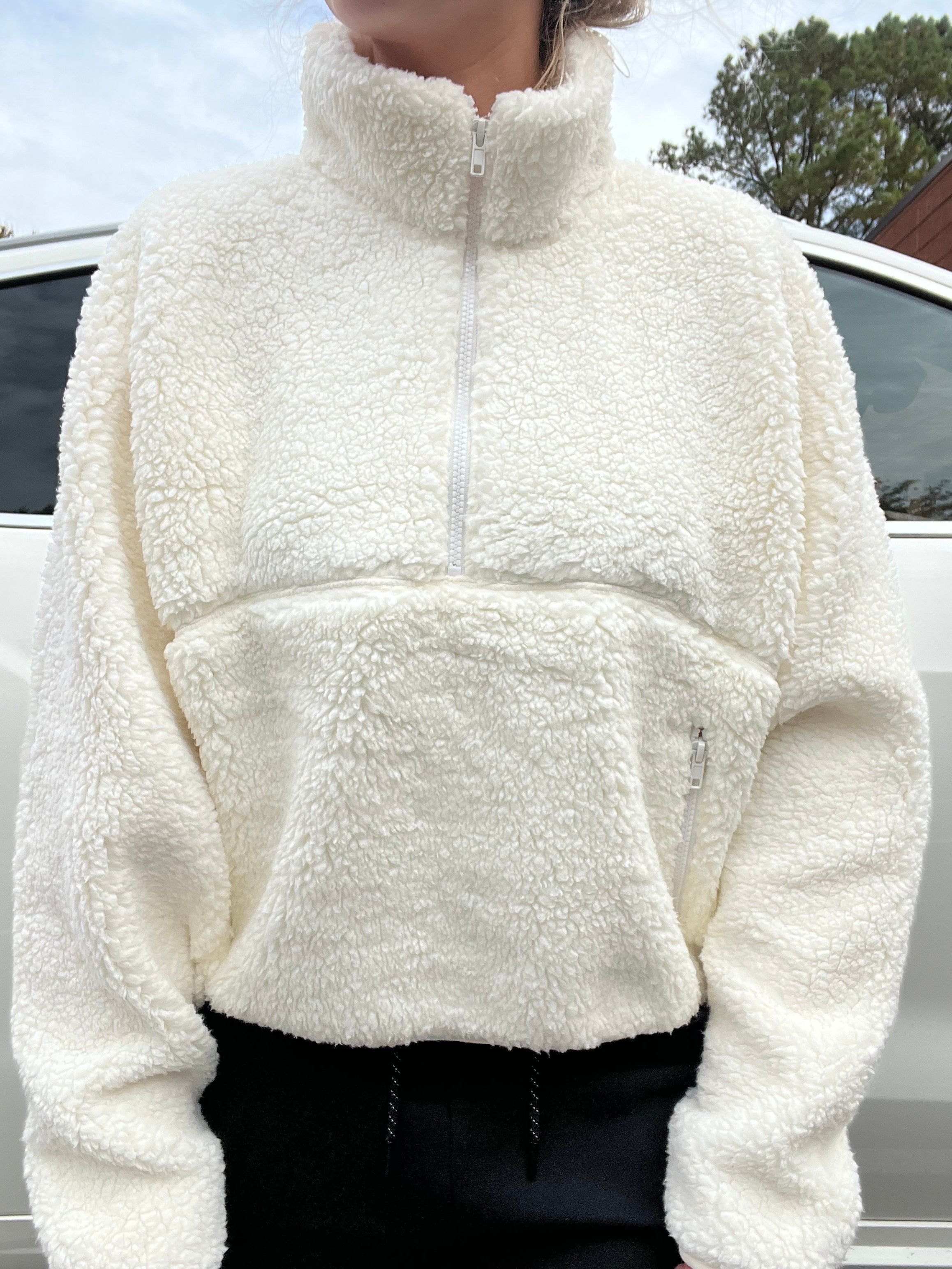 Sherpa Quarter Zip Pullover sold by Sunkissed Coconut