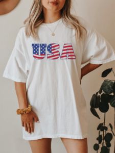 Flag USA Independence Day Tee sold by Sunkissed Coconut