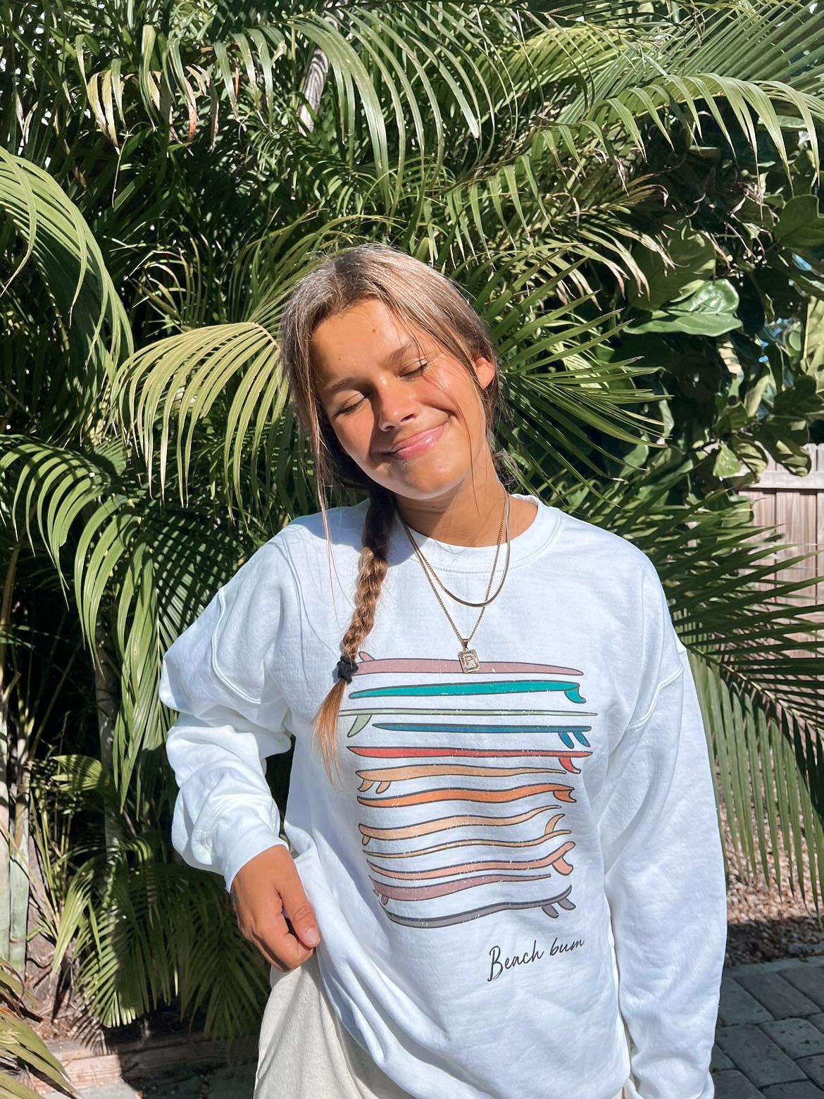 Let's Go Surfing Beach Bum Sweatshirt sold by Sunkissed Coconut product image thumbnail 9