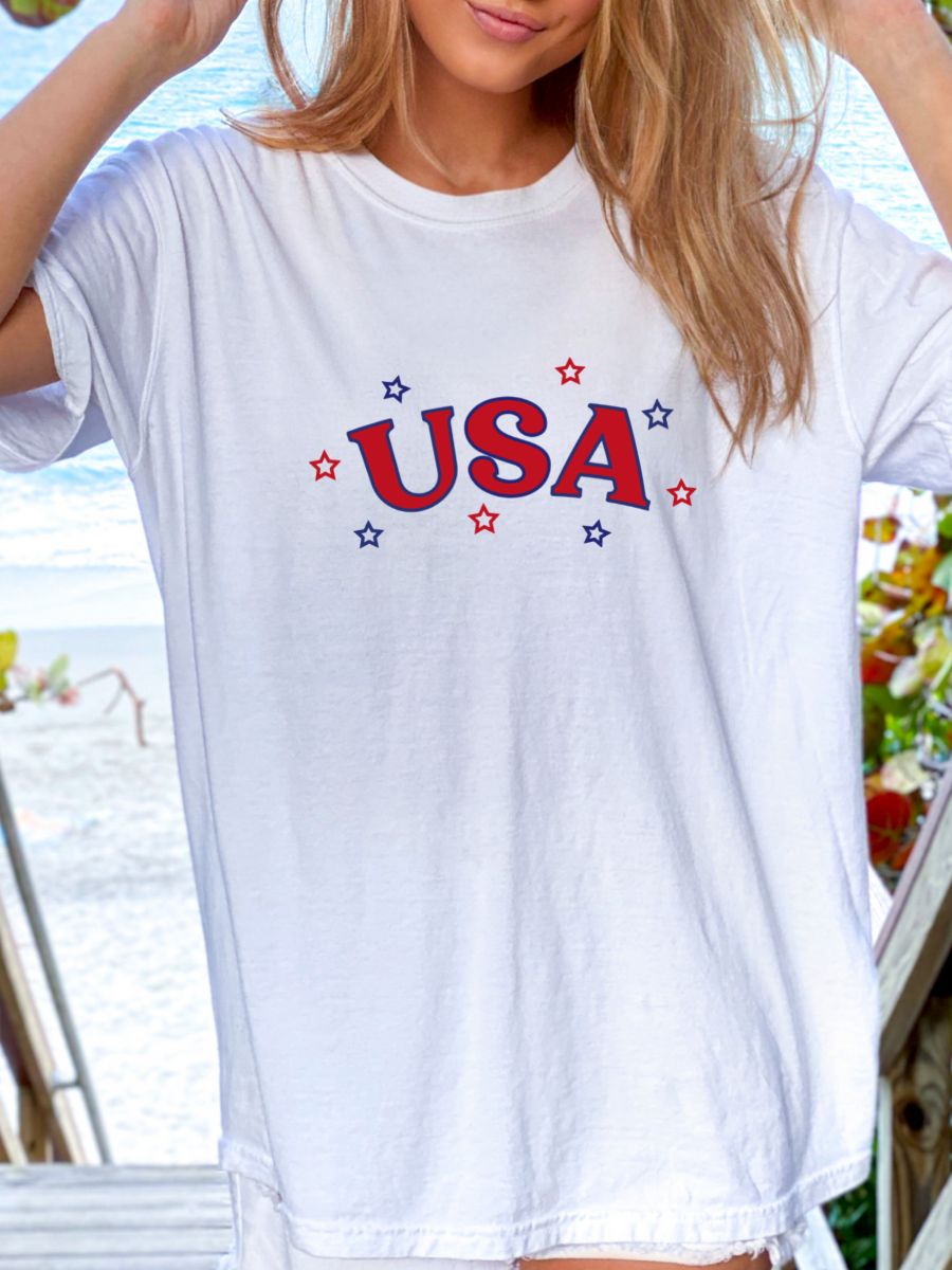 Red USA Tee sold by Sunkissed Coconut product image thumbnail 2