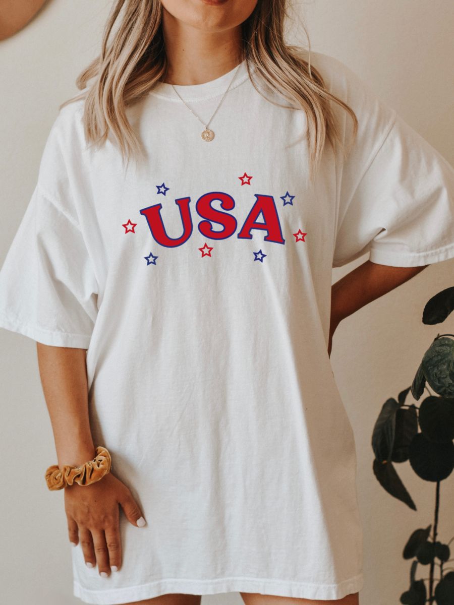 Red USA Tee sold by Sunkissed Coconut