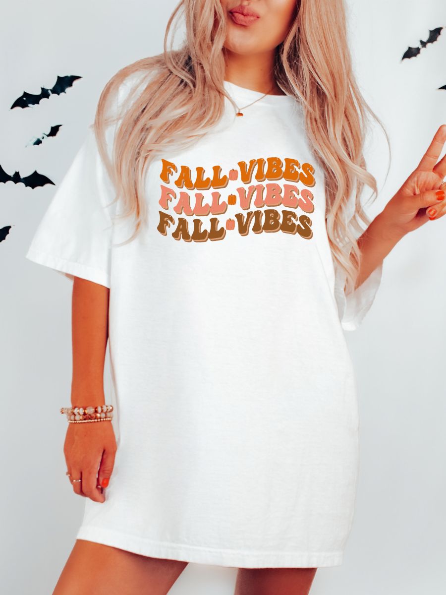 Fall Vibes Autumn Tshirt sold by Sunkissed Coconut product image thumbnail 5