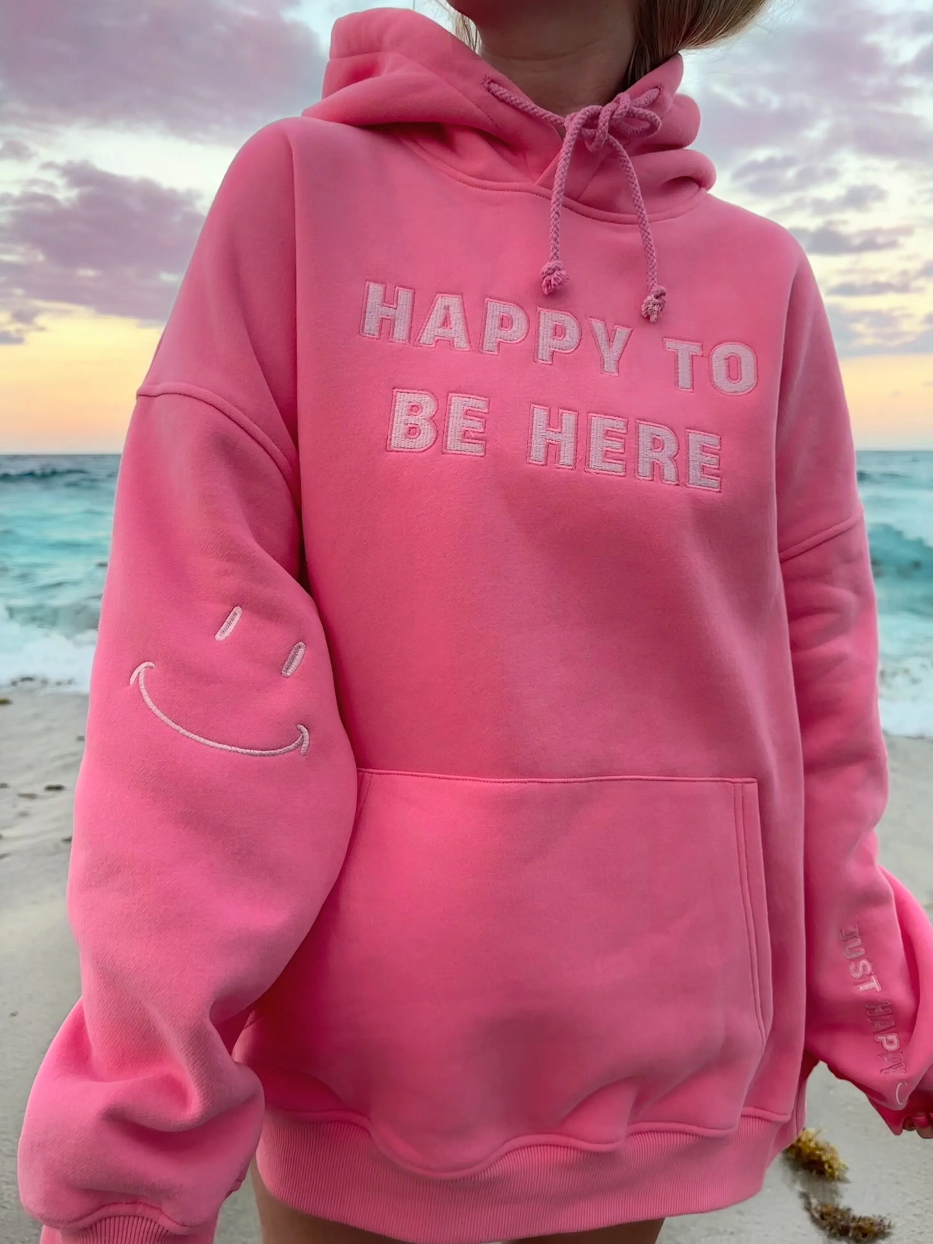 I Am Just Happy To Be Here Embroider Hoodie sold by Sunkissed Coconut product image thumbnail 2