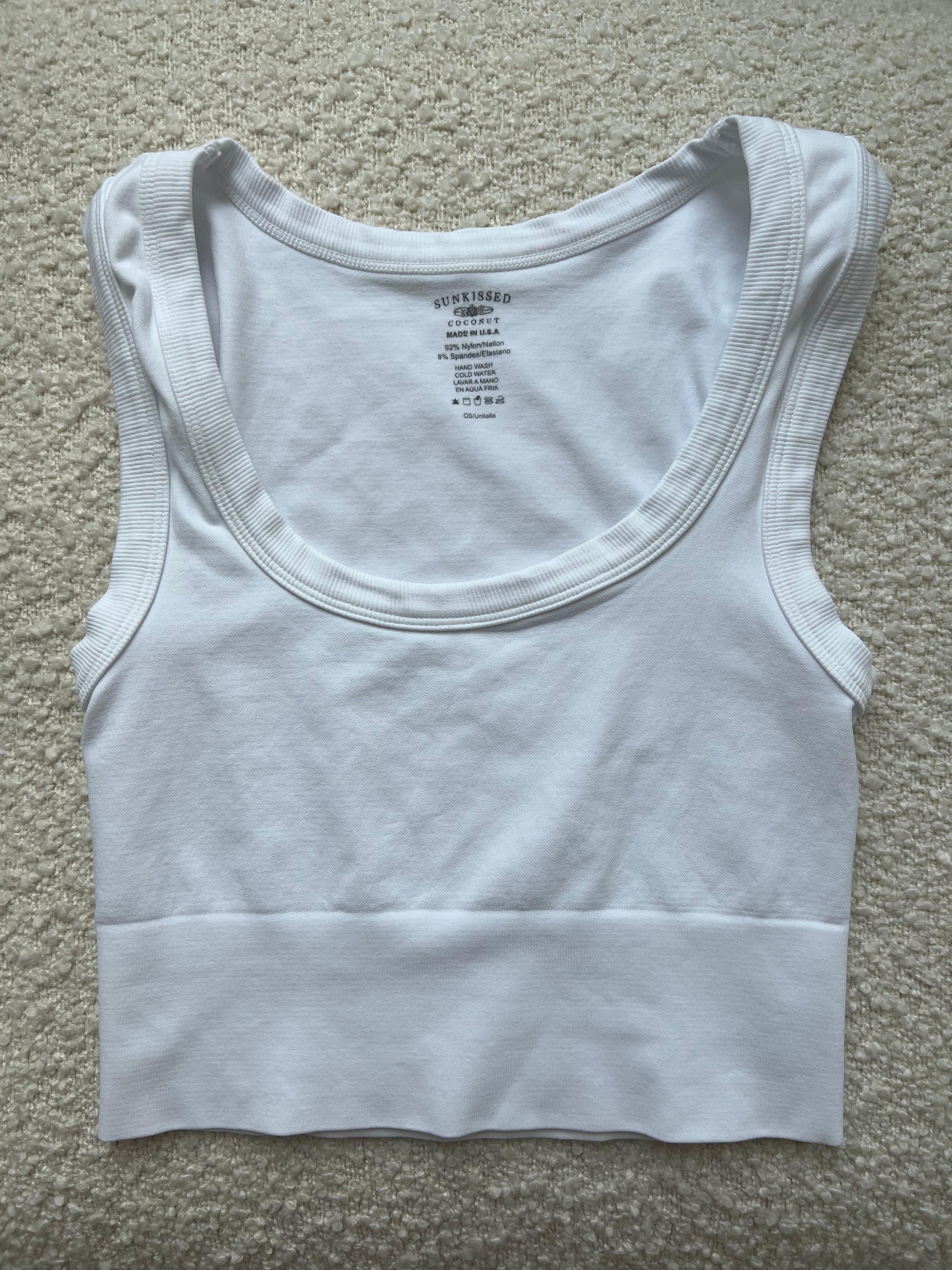 Be Ready Scoop Neck Essential Tank Top White sold by Sunkissed Coconut product image thumbnail 2