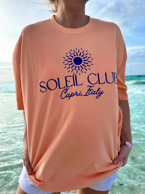 SOLEIL CLUB EMBROIDER TEE sold by Sunkissed Coconut