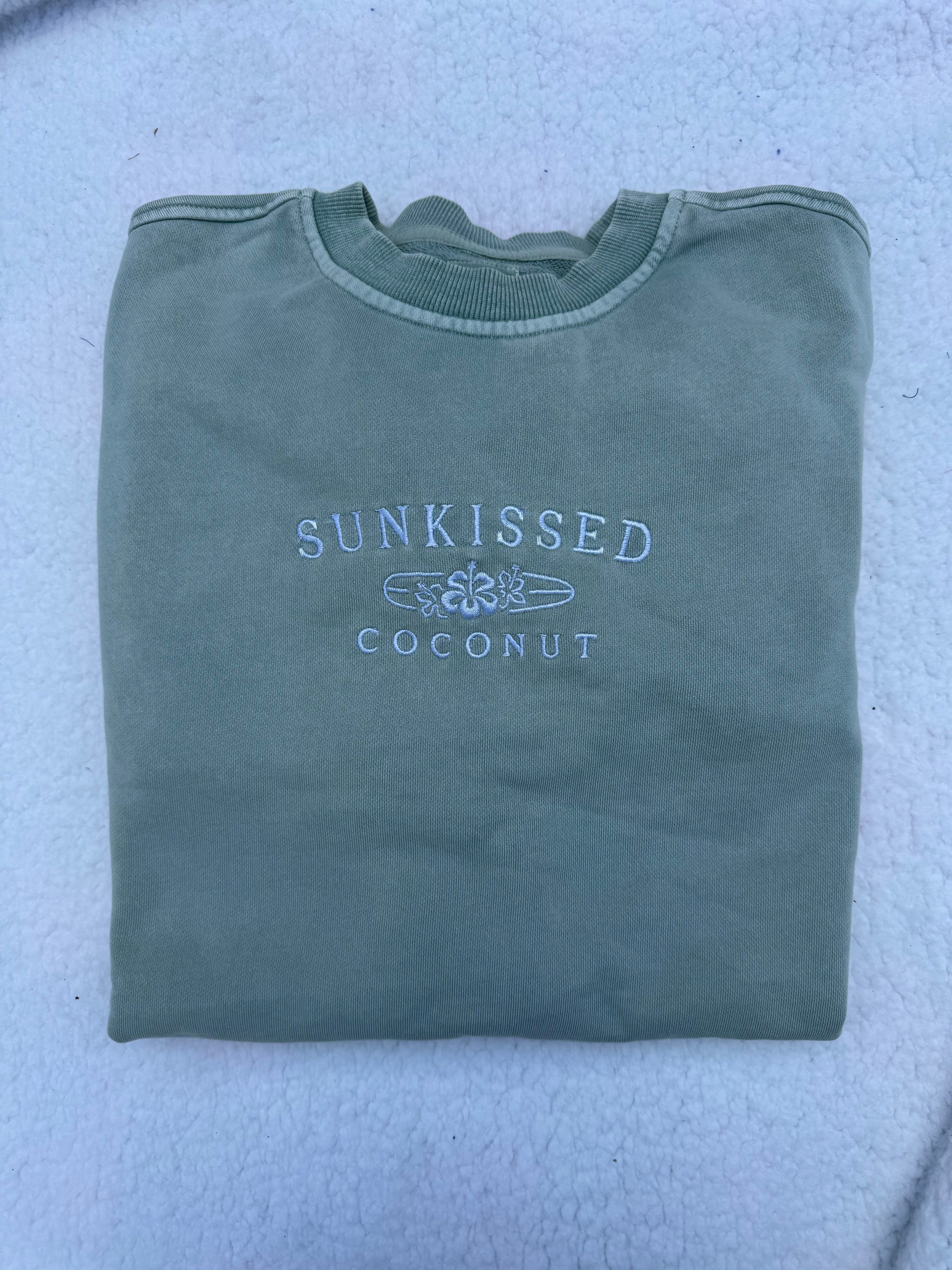Washed Logo Embroider Sweatshirt sold by Sunkissed Coconut