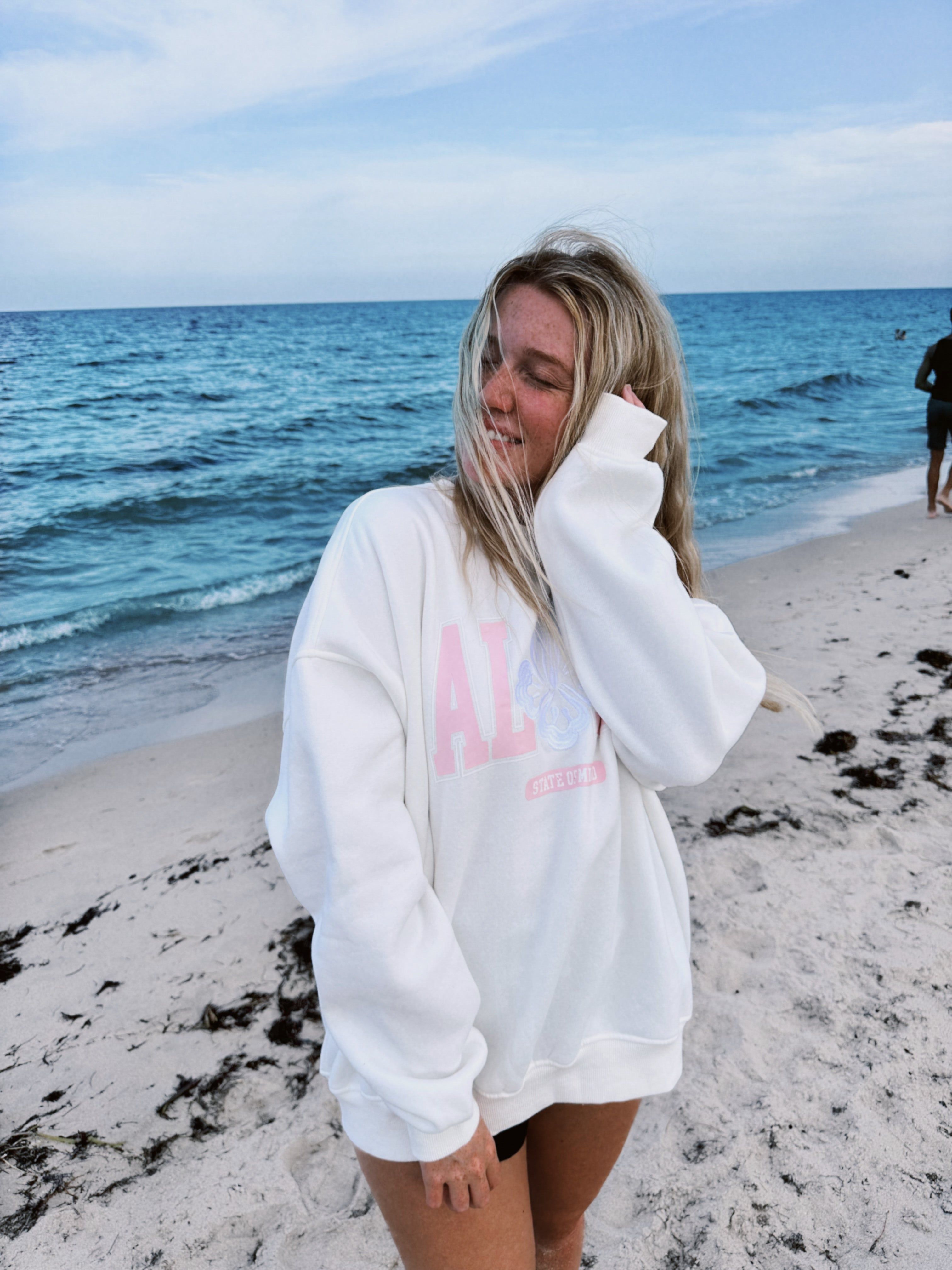 ALOHA PRINTED EMBROIDER SWEATSHIRT sold by Sunkissed Coconut