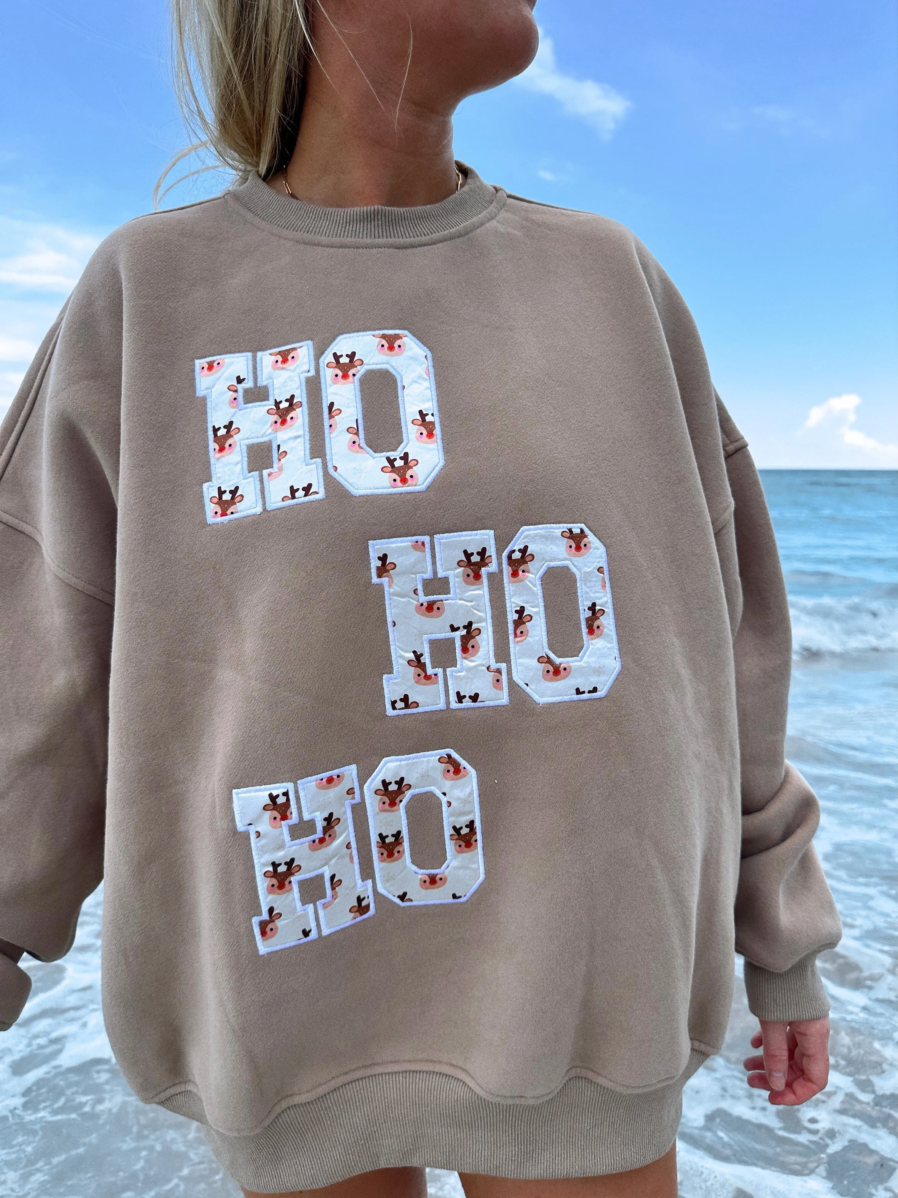 Cappuccino Reindeer Sweatshirt sold by Sunkissed Coconut