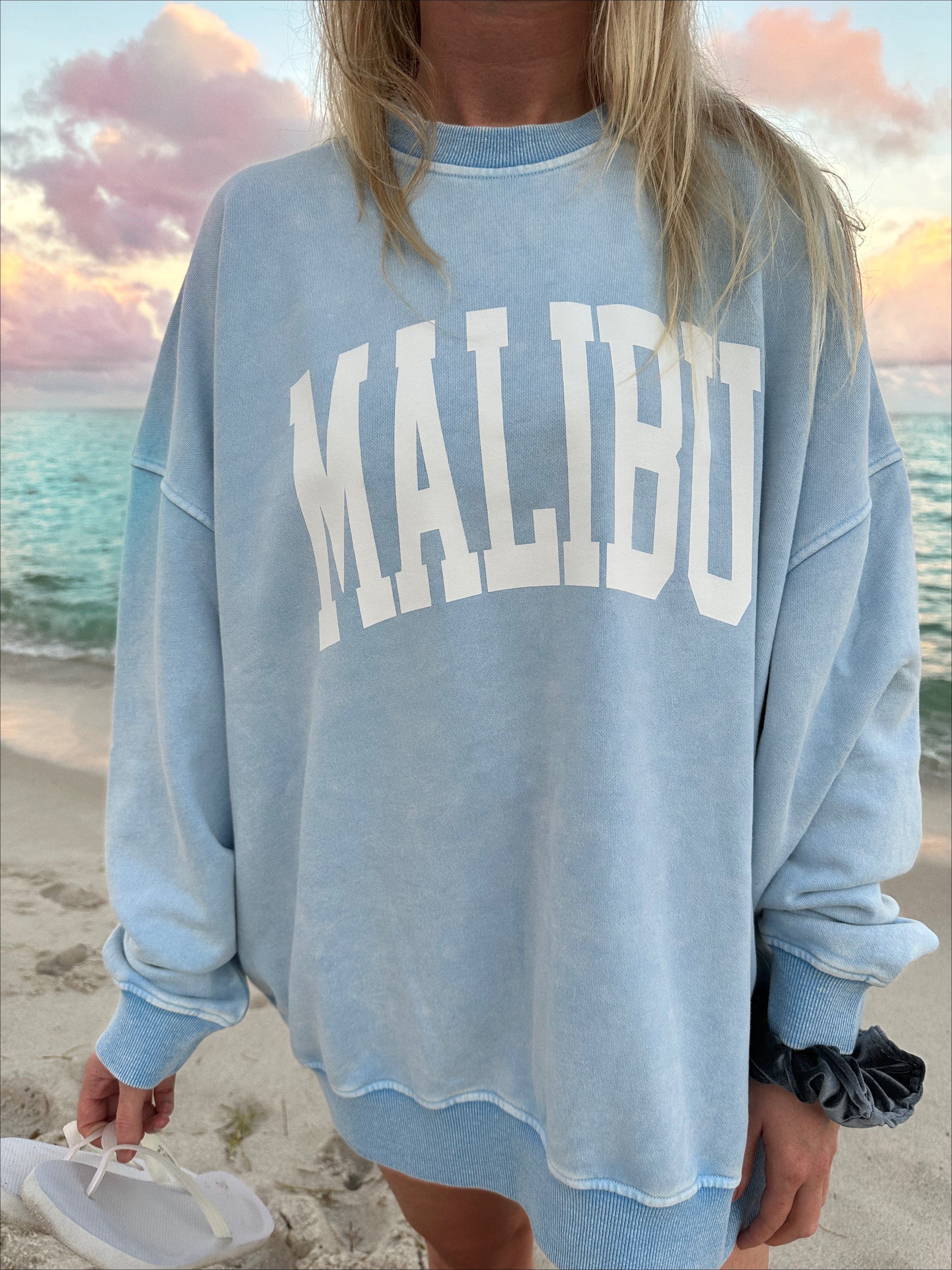 Malibu Graphic Sweatshirt sold by Sunkissed Coconut