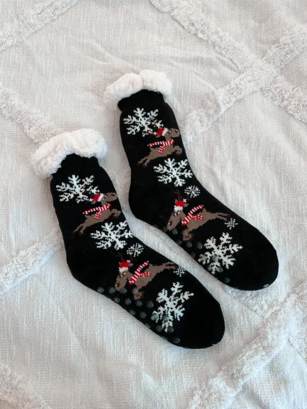The Cutest Christmas Socks In Black sold by Sunkissed Coconut