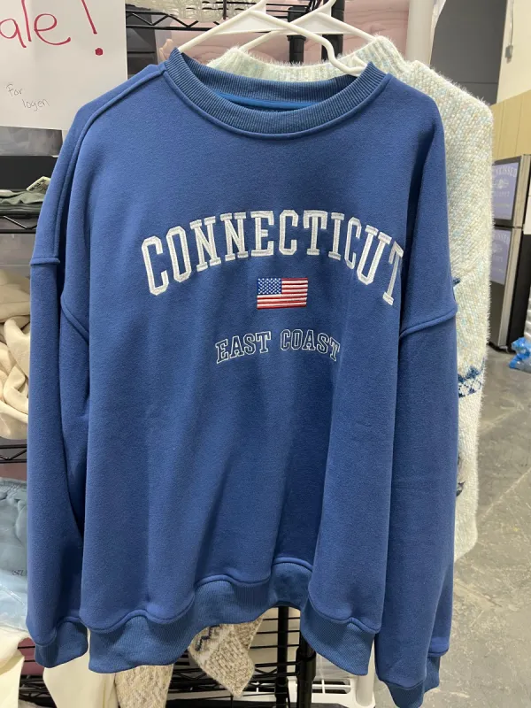 Connecticut sweatshirt one of a kind sold by Sunkissed Coconut