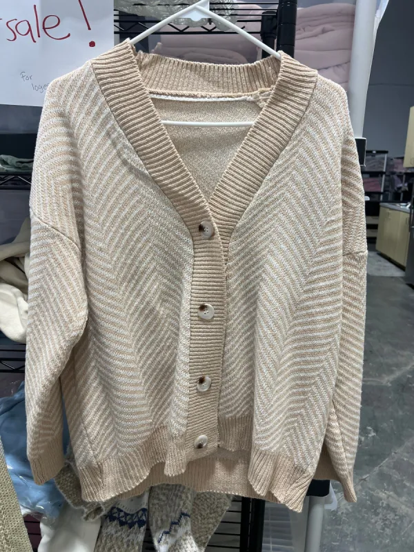 Chevron Button up sweater one of a kind sold by Sunkissed Coconut