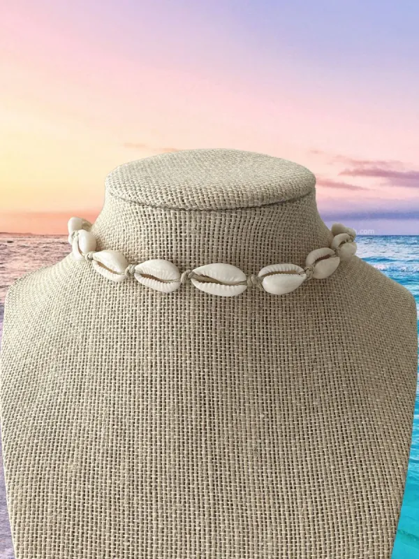 CLASP HIGH END COWRIE SEASHELL CHOKER sold by Sunkissed Coconut