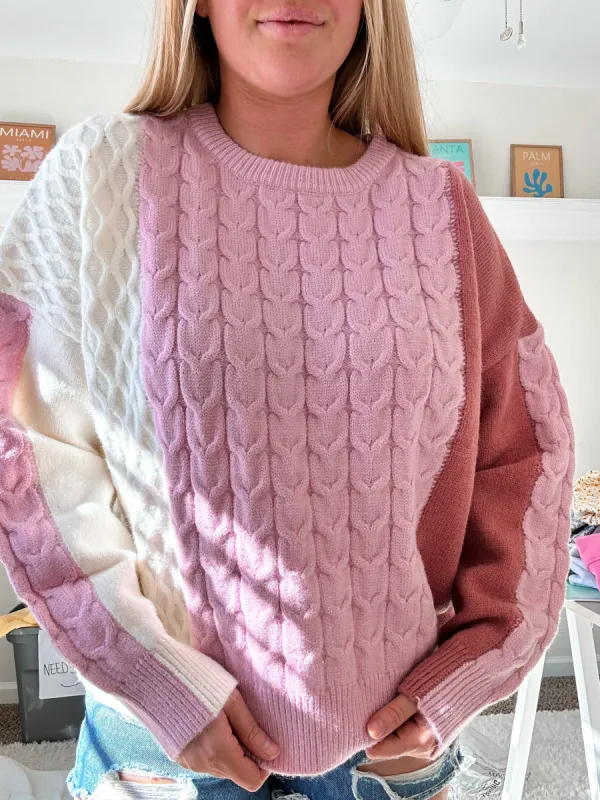Strawberry Colorblock Sweater sold by Sunkissed Coconut