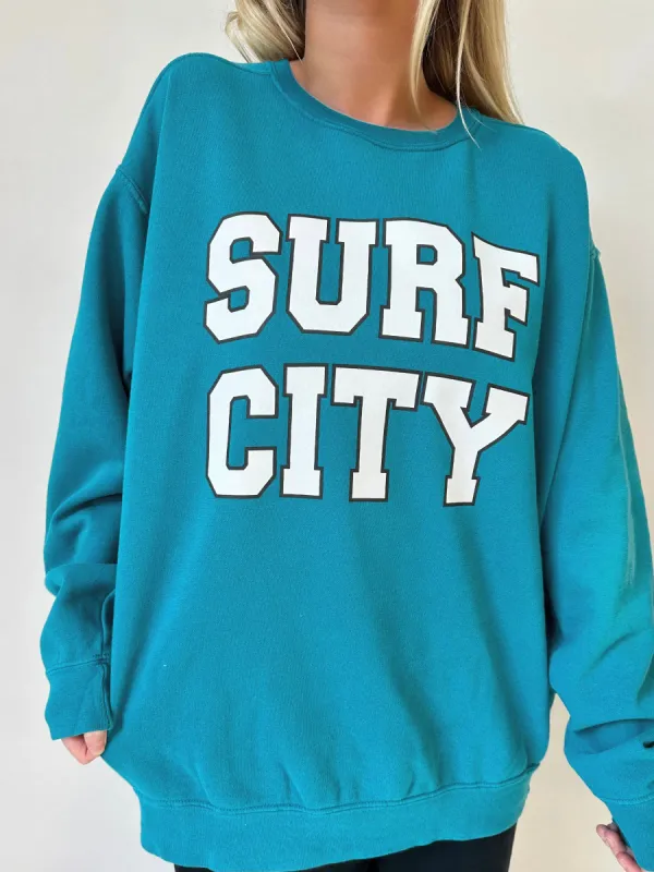 Surf City Graphic Sweatshirt sold by Sunkissed Coconut