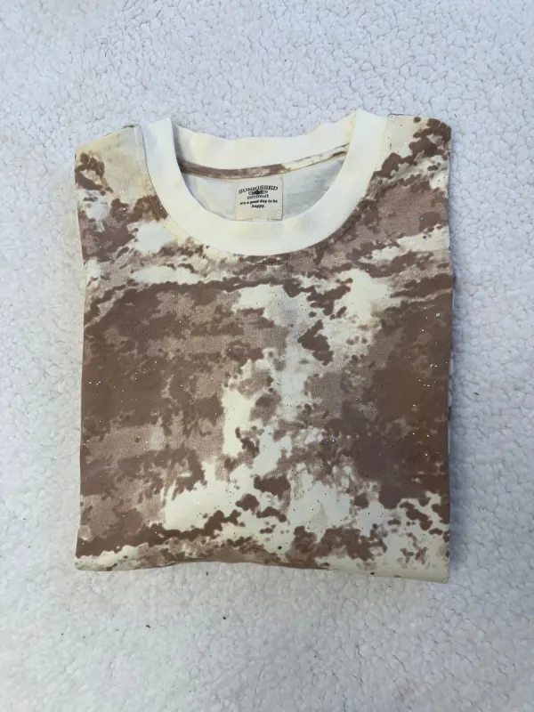 Camo brown Sparkle Tee sold by Sunkissed Coconut