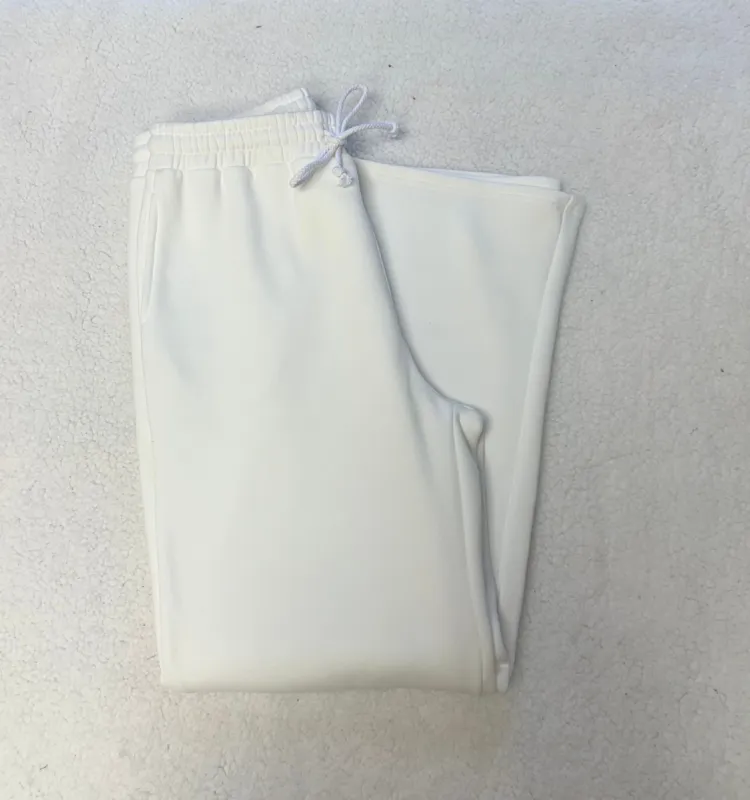 White Flare Sweatpants sold by Sunkissed Coconut