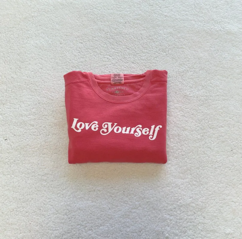 Love Yourself Comfort Colors Sweatshirt sold by Sunkissed Coconut