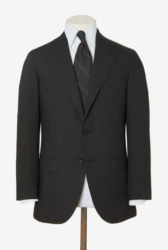 Suit Single Breasted Charcoal High-Twist Wool made by Anglo Italian