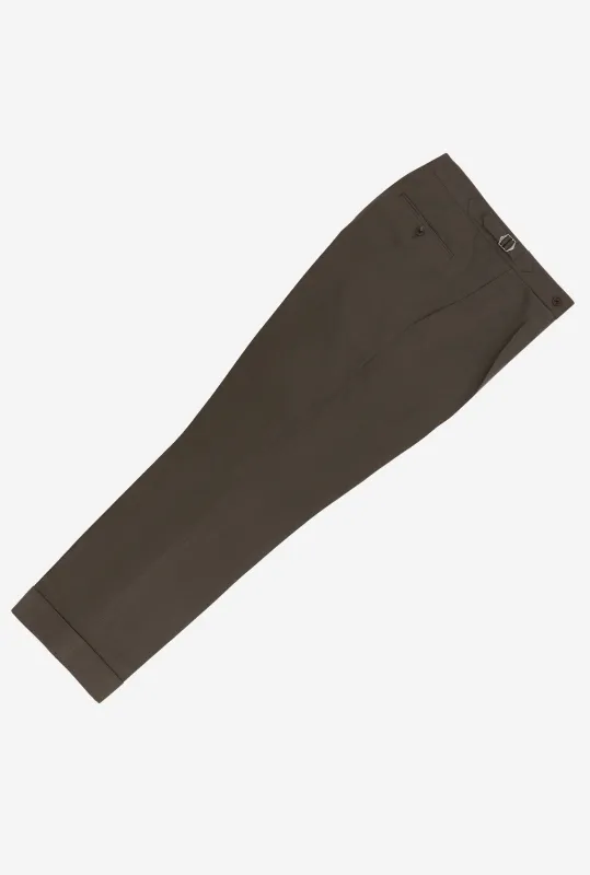 Tailored Trouser Dark Sand Cavalry Twill sold by Anglo Italian
