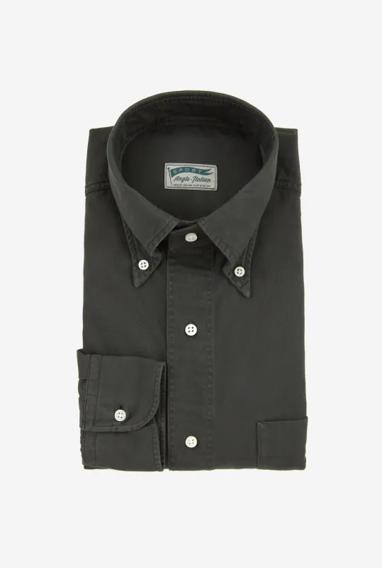 Grande Sport Shirt Garment Dye Forest sold by Anglo Italian