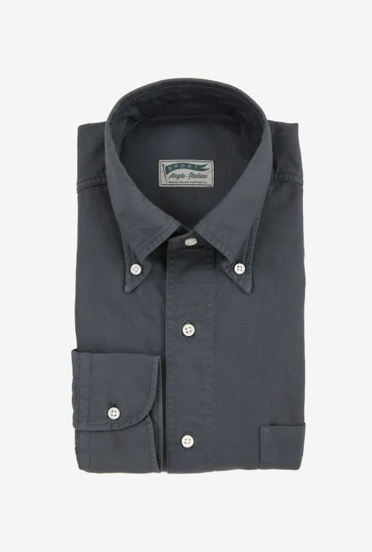 Grande Sport Shirt Garment Dye Steel sold by Anglo Italian