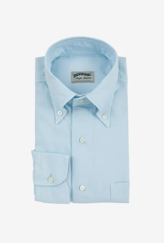 Grande Sport Shirt Garment Dye Sky Blue sold by Anglo Italian