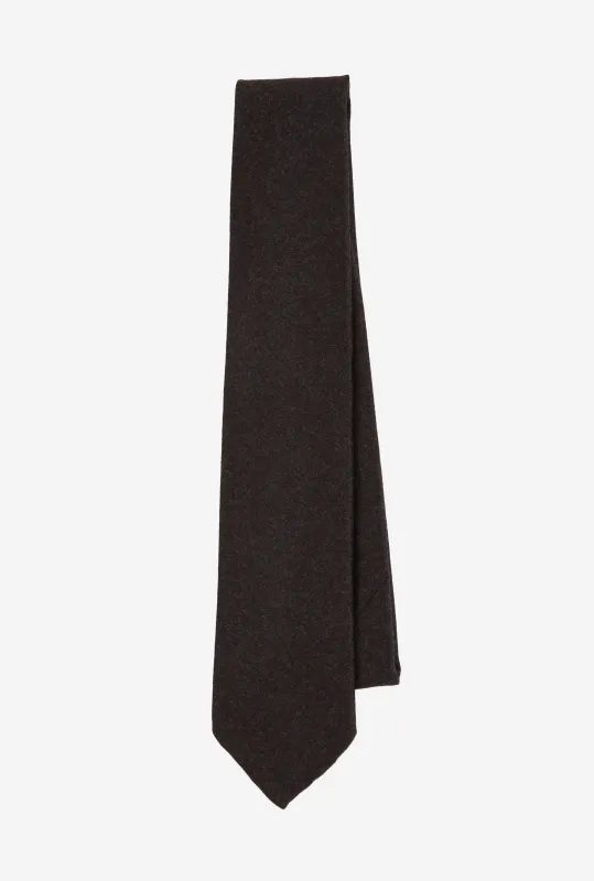 Tie Wool-Cashmere Brown made by Anglo Italian