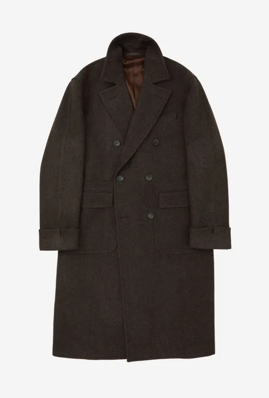 Double Breasted Martingala Coat Brown sold by Anglo Italian