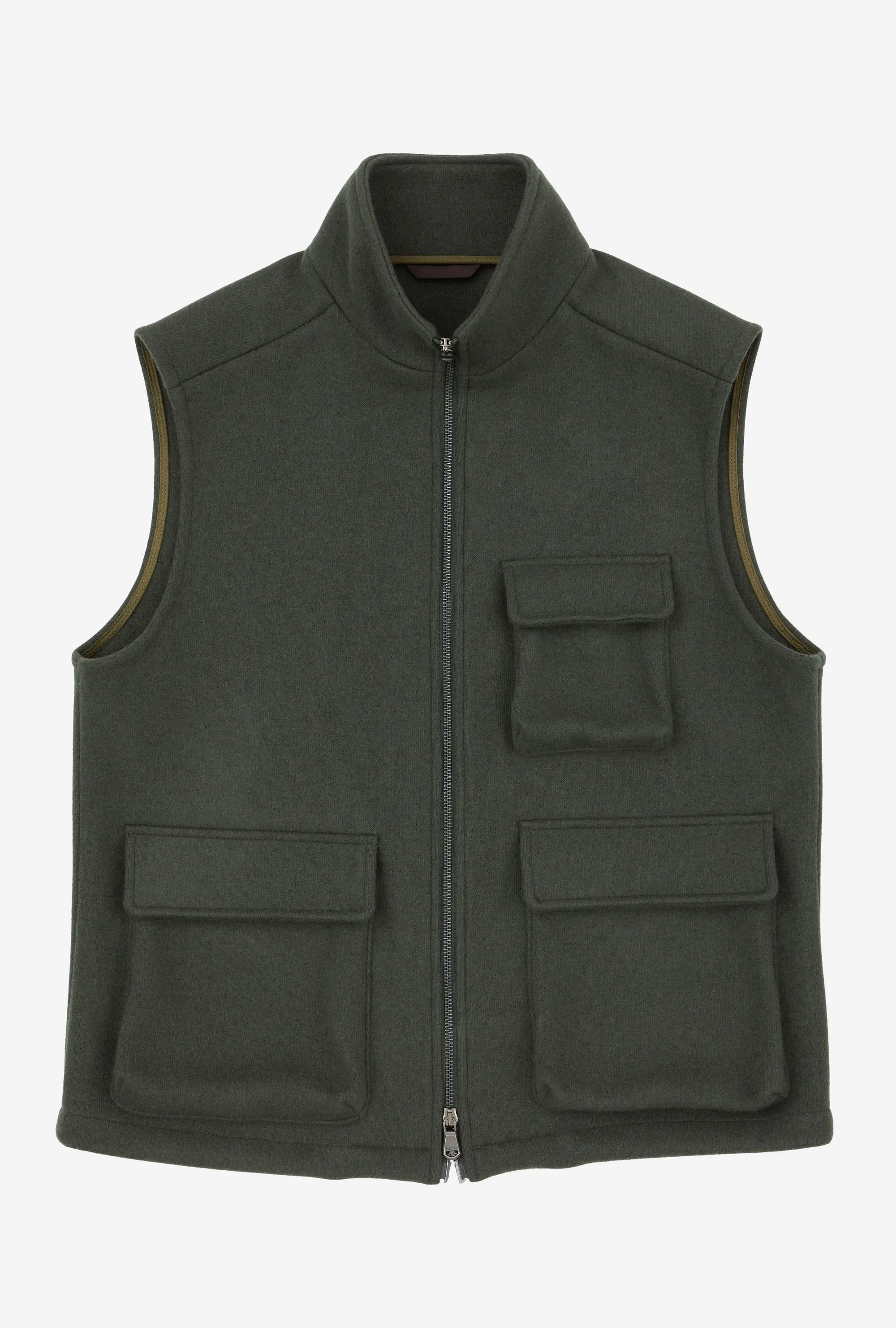 Gilet Wool Jersey Forest sold by Anglo Italian
