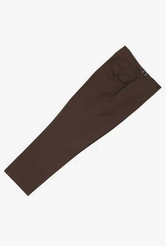 Flat Front Chino Brown sold by Anglo Italian