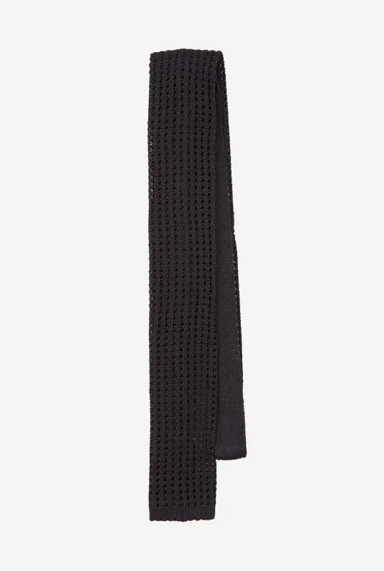 Knit Tie Silk Ink made by Anglo Italian