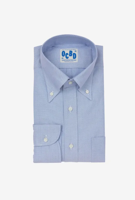 OCBD Shirt Blue Oxford made by Anglo Italian