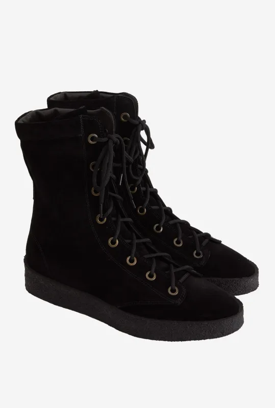Mountain Boot Crepe Sole Black Suede sold by Anglo Italian