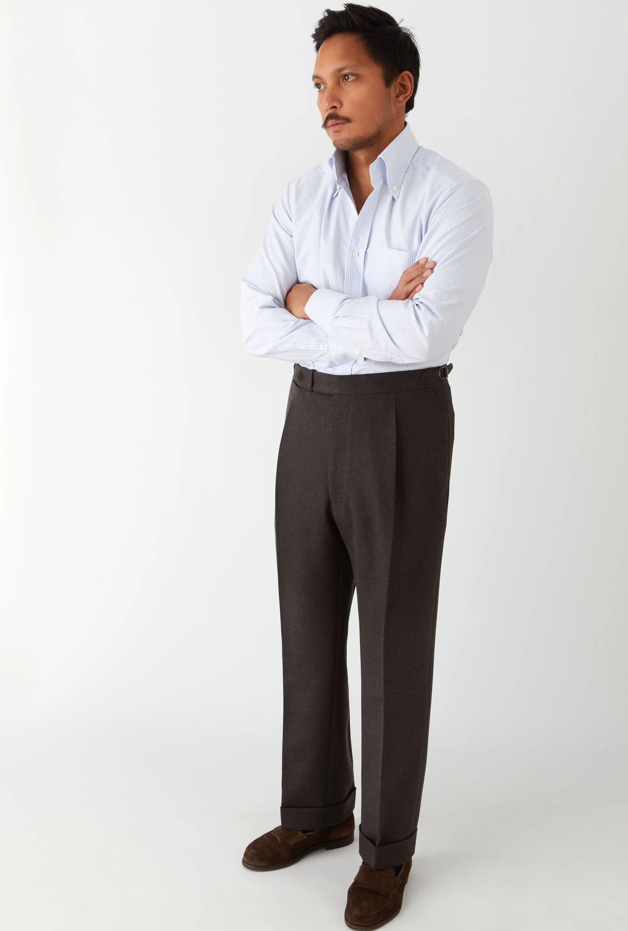 Tailored Trouser Brown Cavalry Twill sold by Anglo Italian product image thumbnail 2