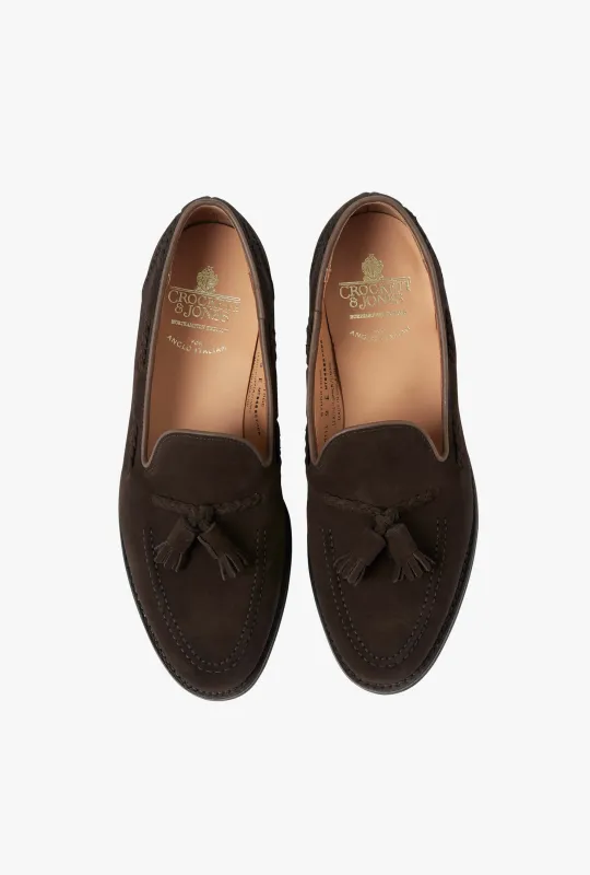 Crockett & Jones Studridge Loafer Brown Suede City Sole sold by Anglo Italian
