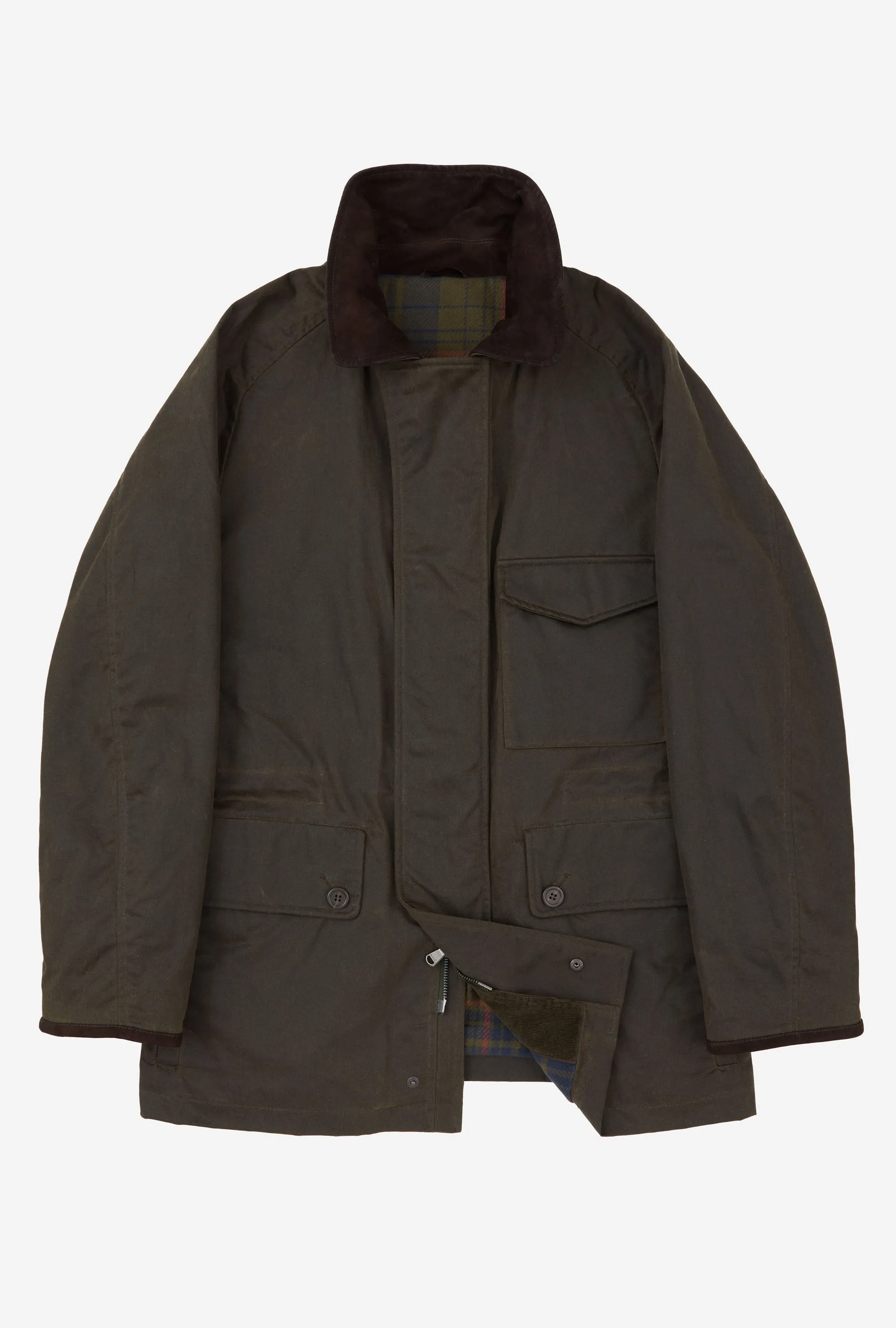 Country Coat Waxed Cotton Olive sold by Anglo Italian