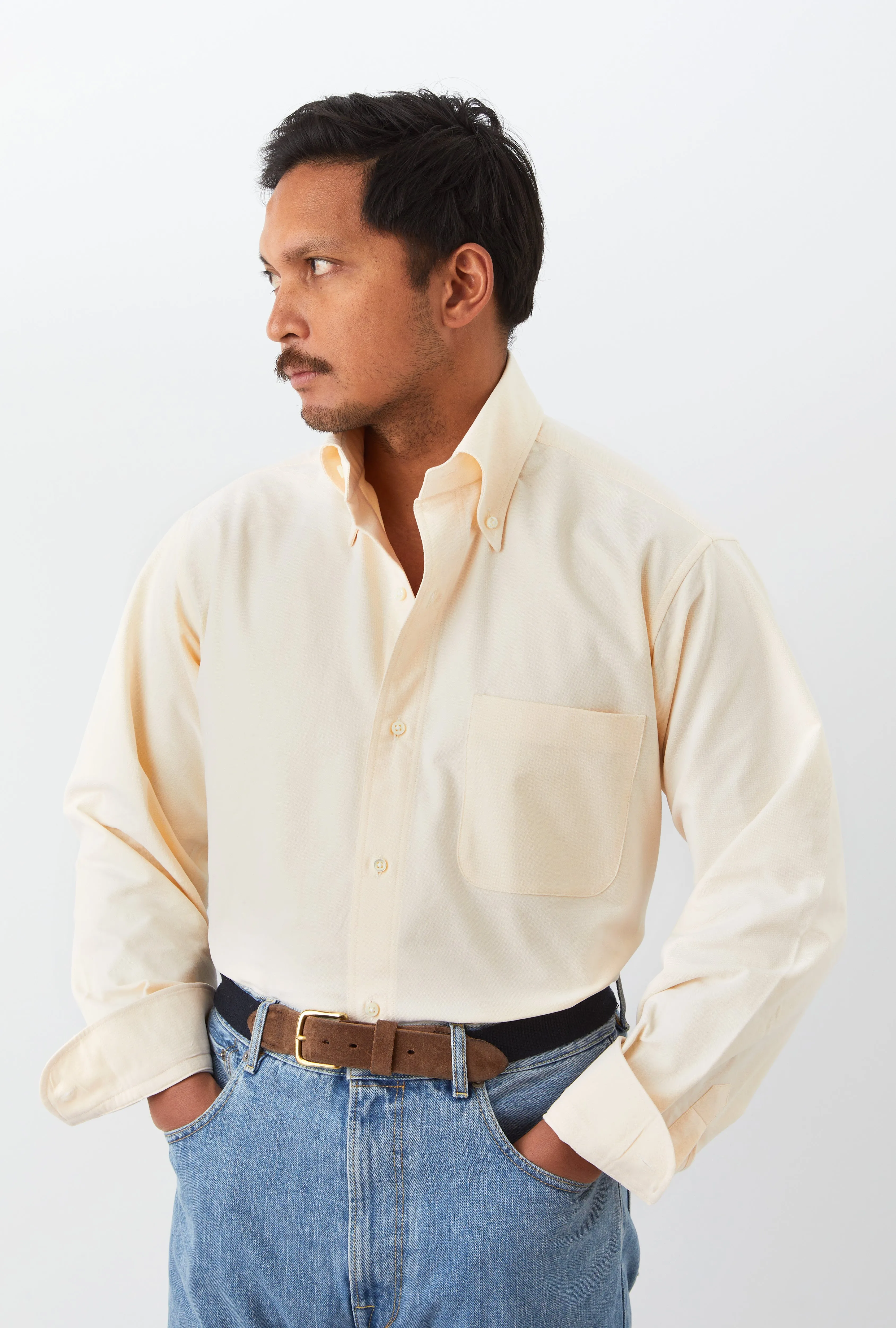OCBD Grande Shirt Wheat sold by Anglo Italian product image thumbnail 3