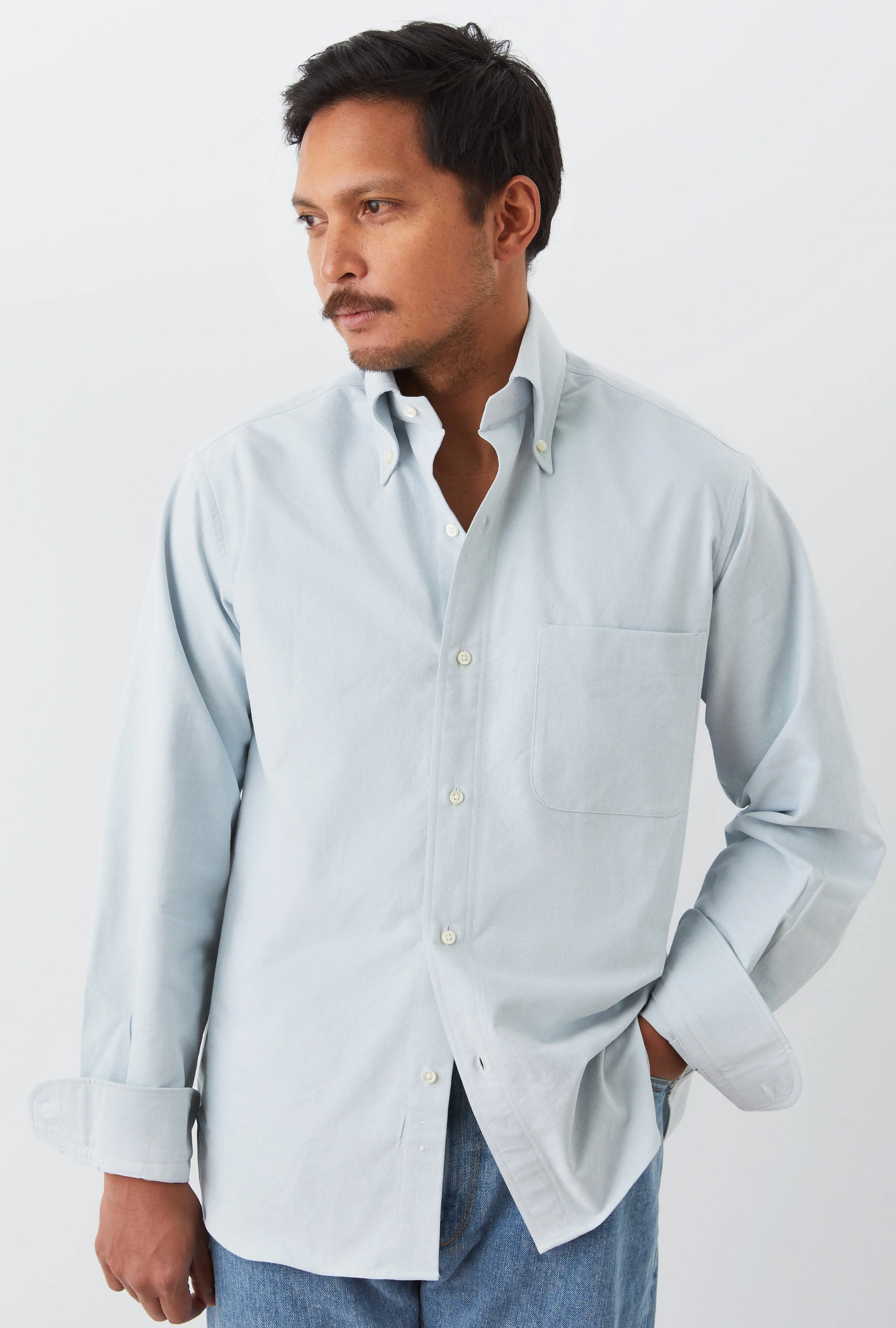 OCBD Grande Shirt Mint sold by Anglo Italian product image thumbnail 2