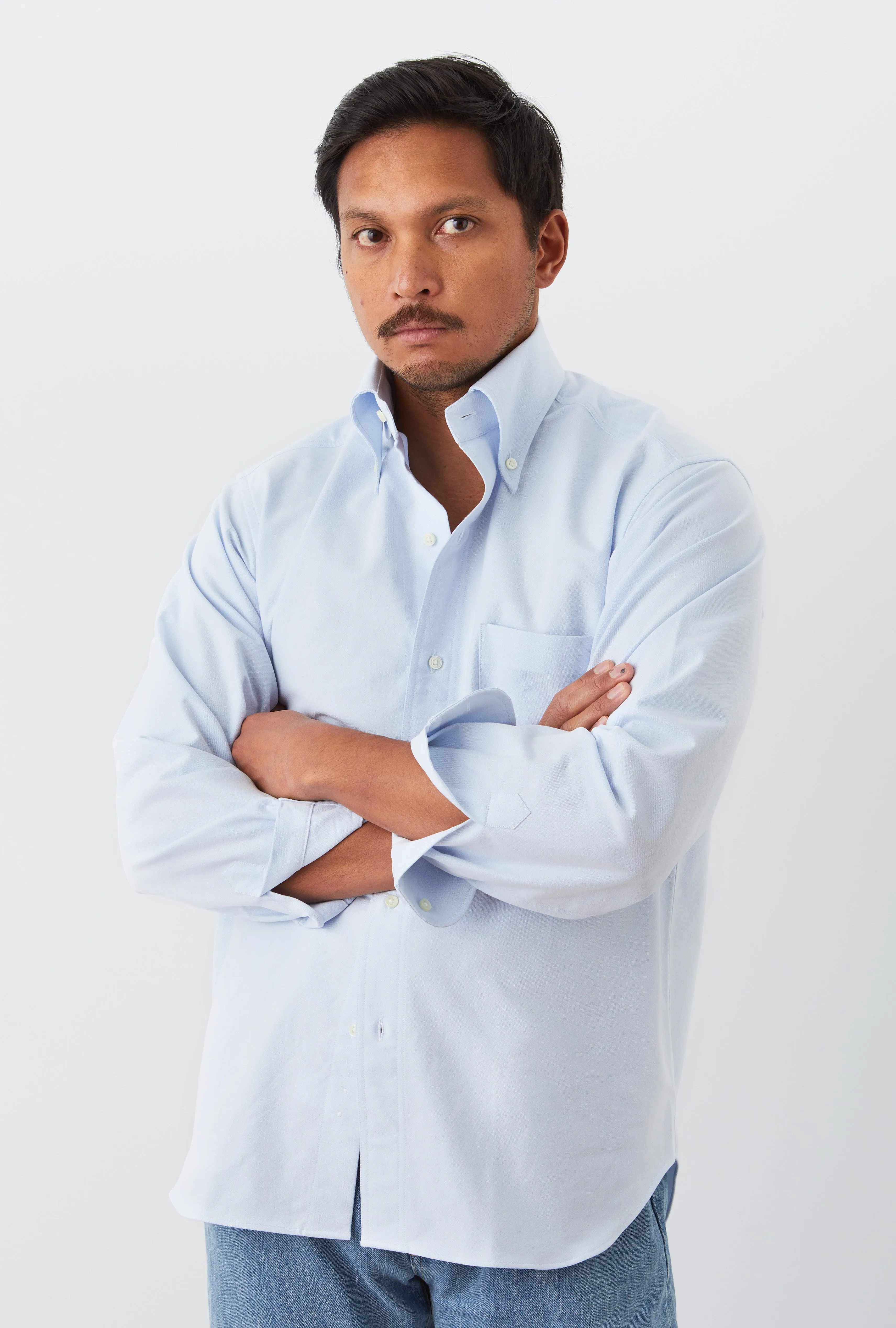 OCBD Grande Shirt Ice Blue sold by Anglo Italian product image thumbnail 2