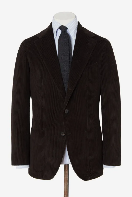 Suit Single Breasted Brown Corduroy made by Anglo Italian
