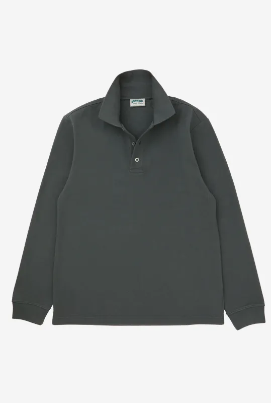 Polo Shirt Long Sleeve Forest made by Anglo Italian