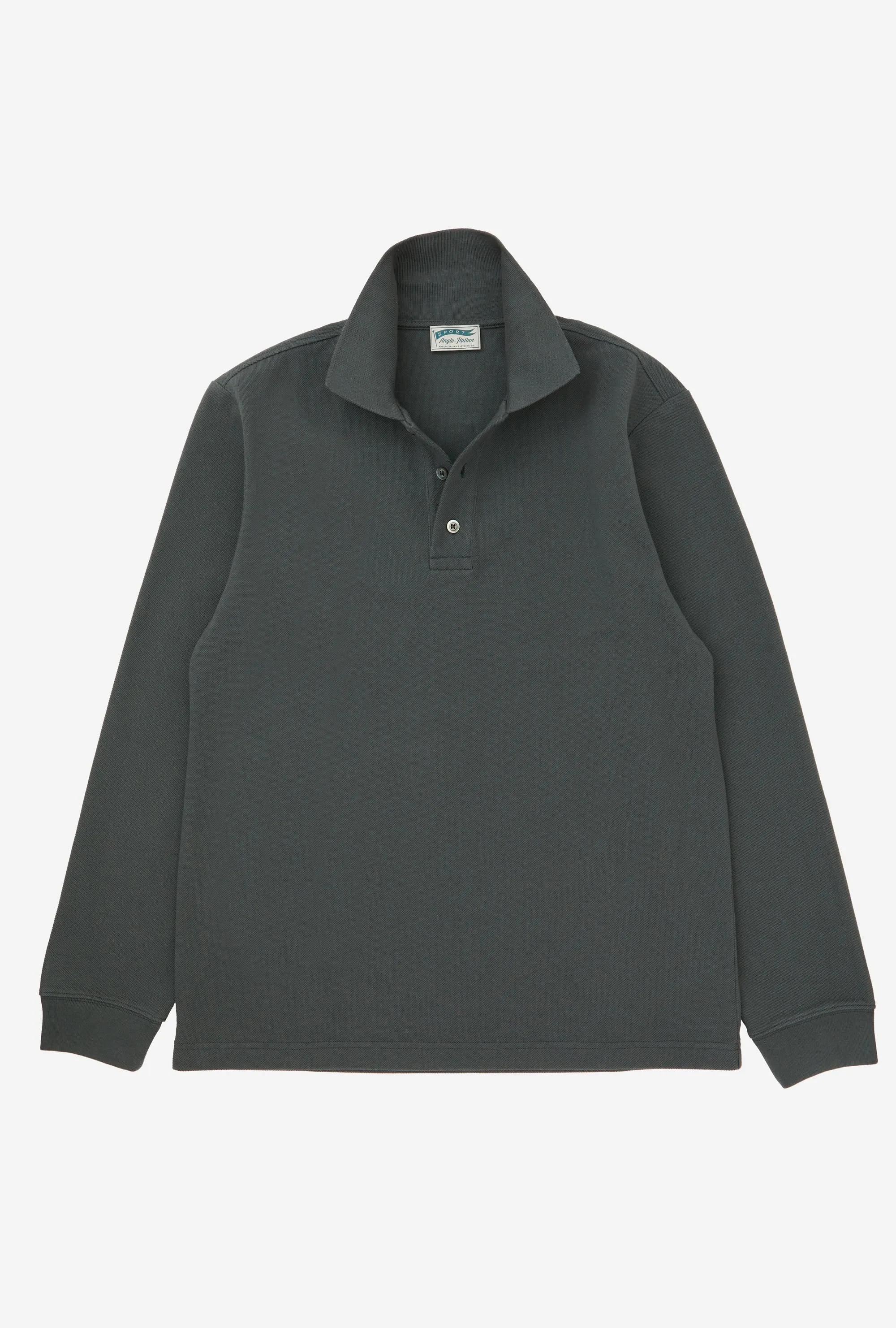 Polo Shirt Long Sleeve Forest sold by Anglo Italian