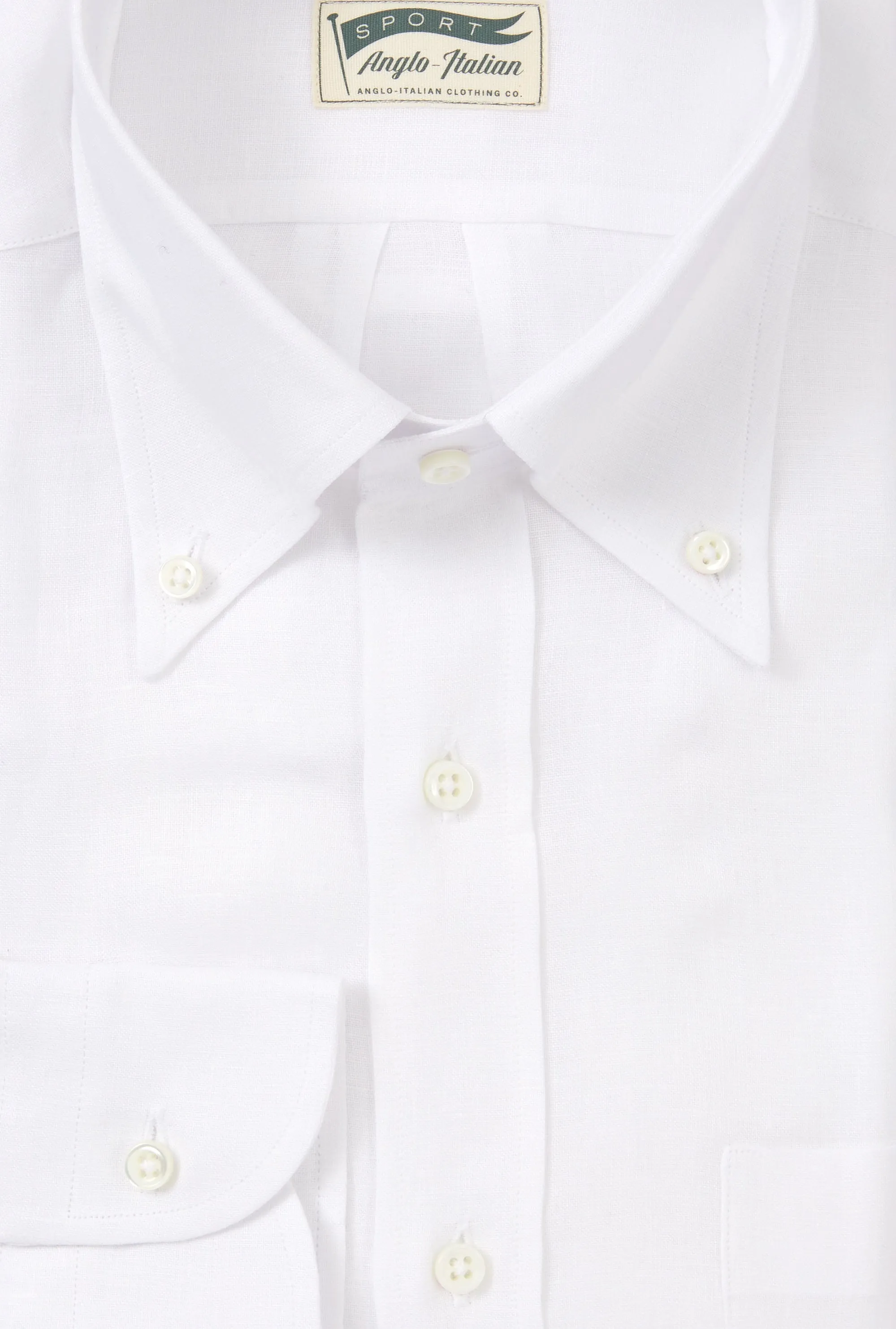 Button Down Linen Shirt White sold by Anglo Italian product image thumbnail 2