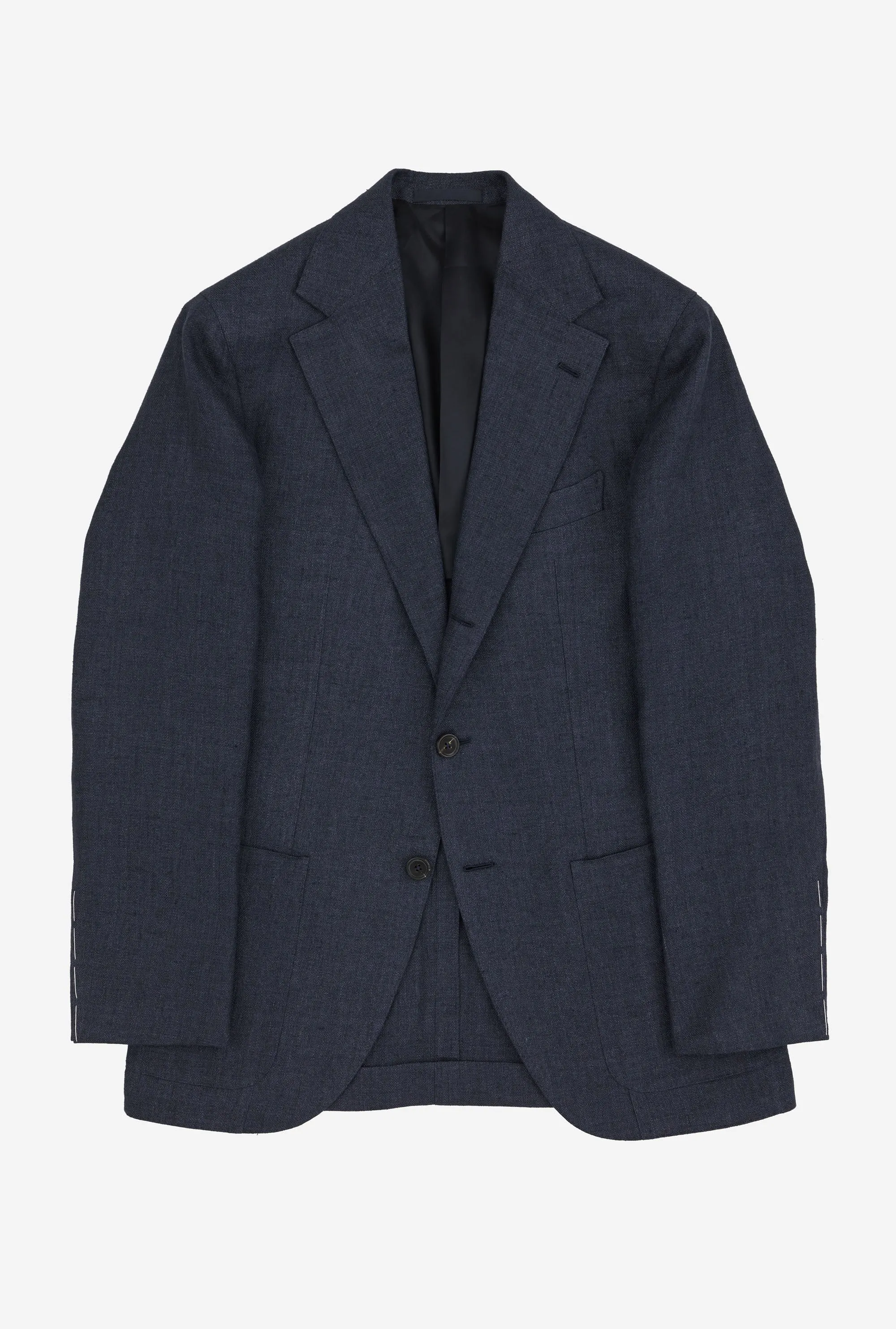 Sport Jacket Silk-Linen Navy Herringbone sold by Anglo Italian product image thumbnail 2
