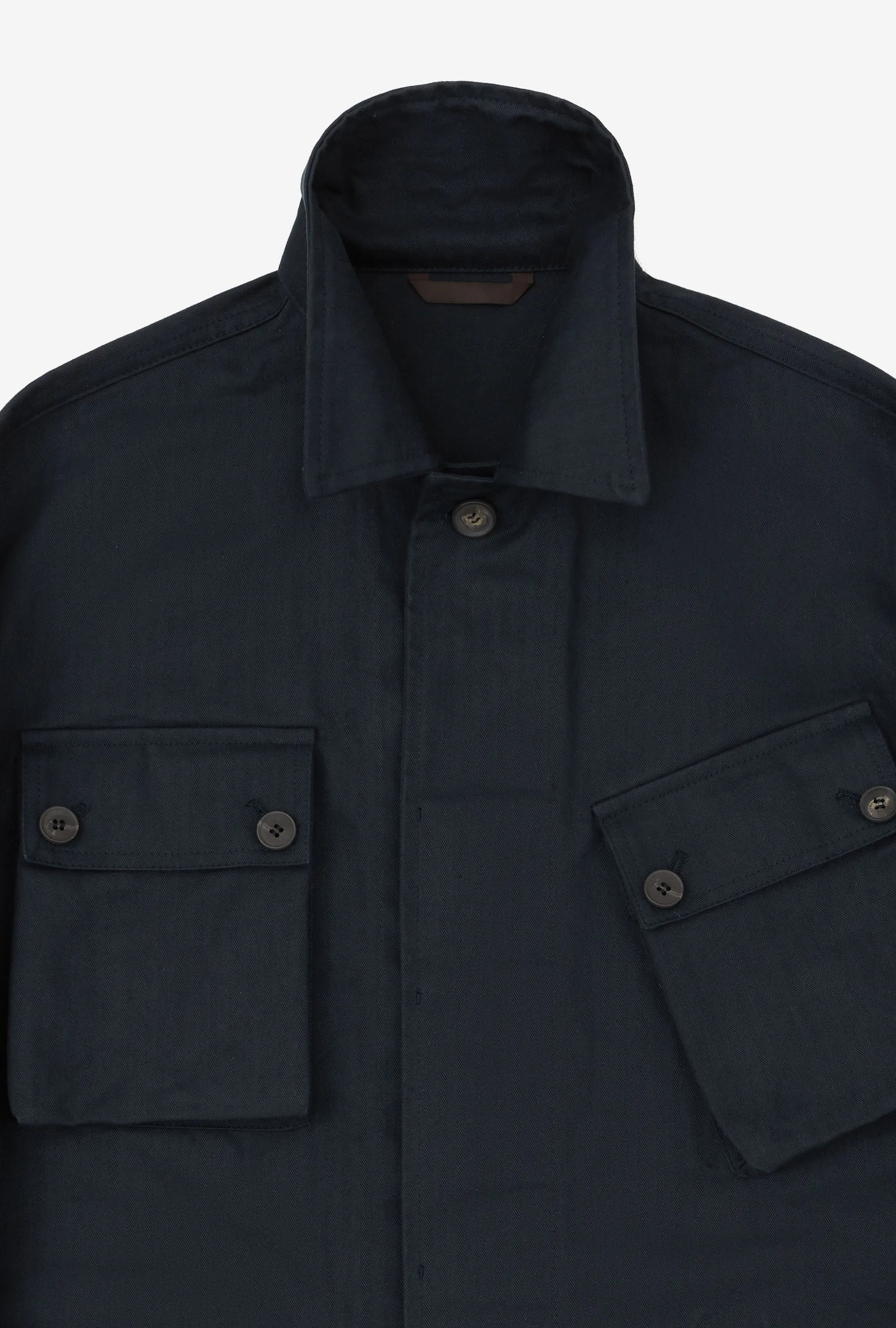 Field Jacket Waxed Cotton Canvas Navy sold by Anglo Italian product image thumbnail 4