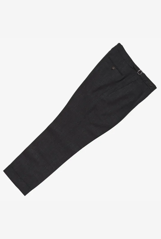 Tailored Trouser High-Twist Wool Charcoal made by Anglo Italian