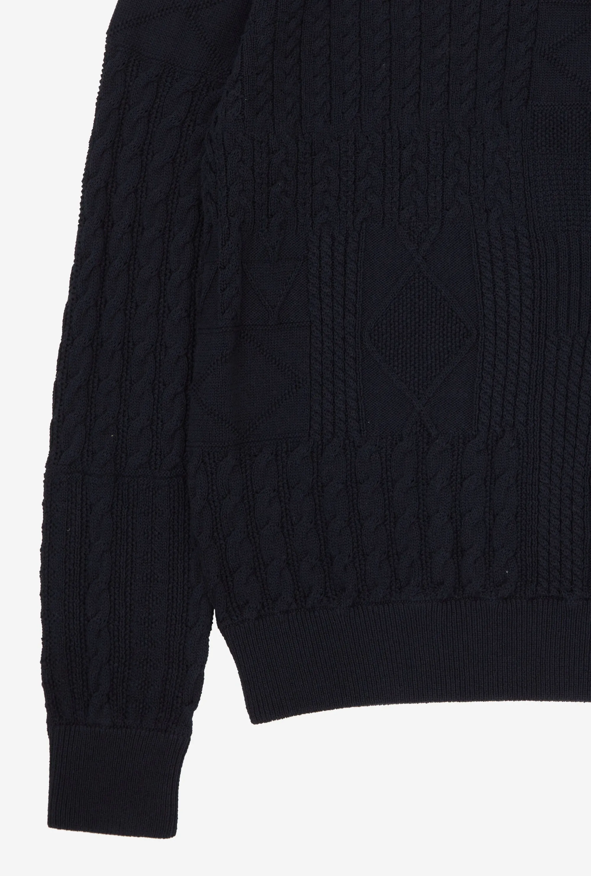Crewneck Heavy Cotton Navy Patchwork sold by Anglo Italian product image thumbnail 3