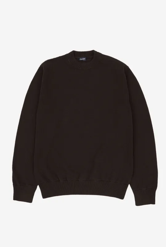 Crewneck Heavy Cotton Espresso made by Anglo Italian